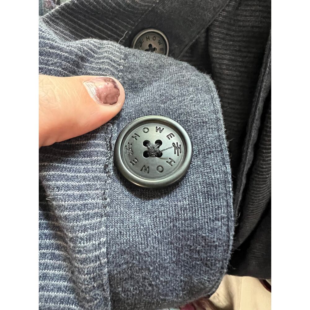 Men's Howe Blue Microstripe Button Front Cardigan Size Large - Picture 6 of 7